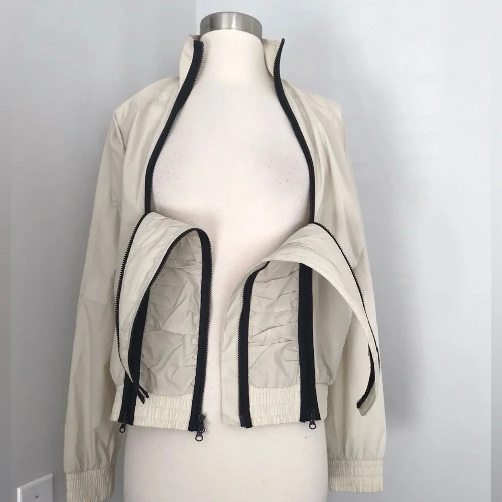 Stella McCartney NYLON THREE FULL ZIP FRONT CLOSURE LINED ZIP POCKET JACKET - Picture 8 of 12